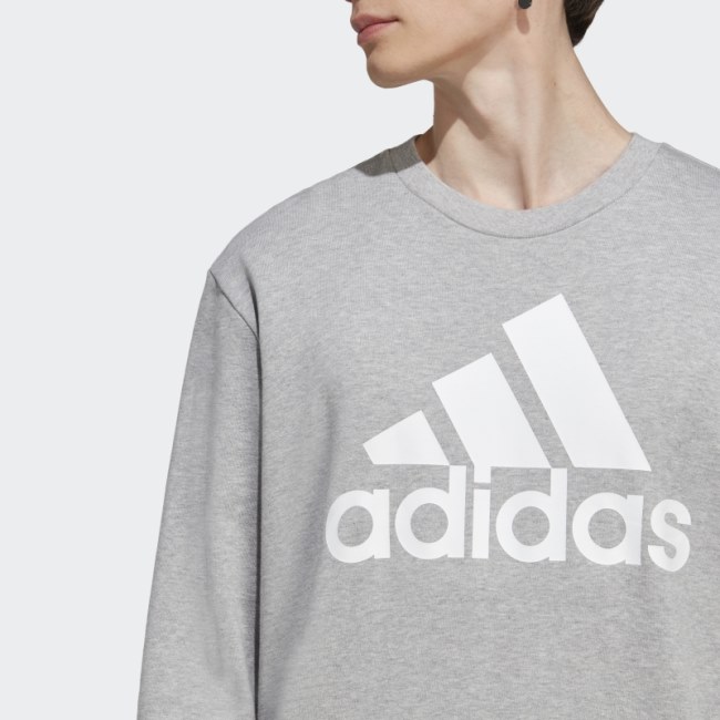 Medium Grey Essentials French Terry Big Logo Sweatshirt Adidas