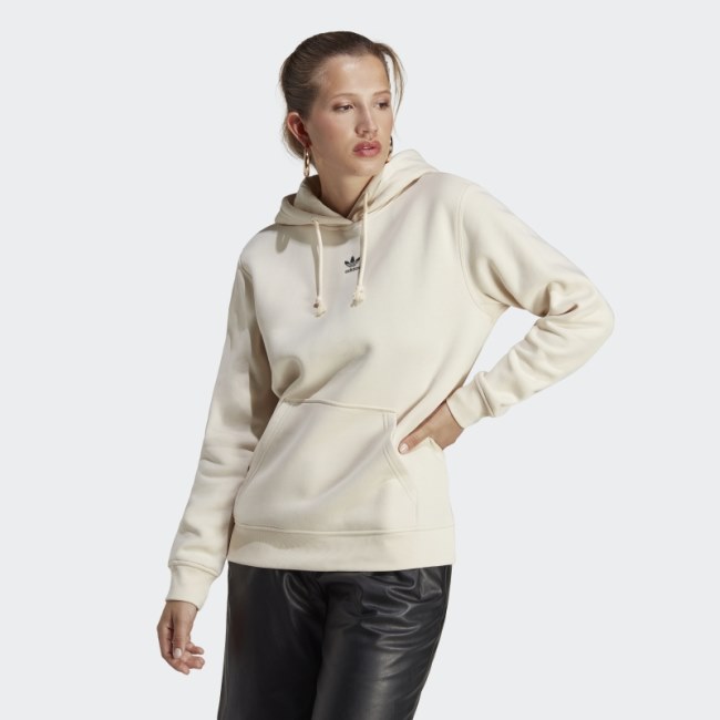 White Adidas Adicolor Essentials Fleece Hoodie