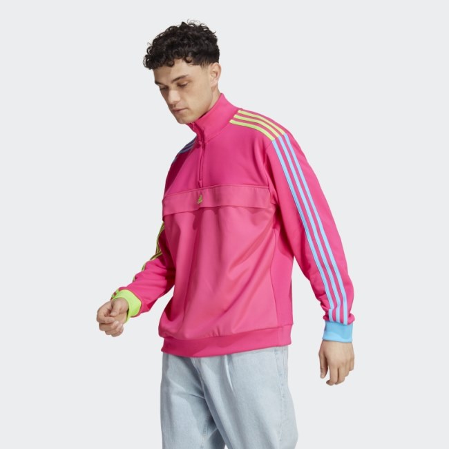 Adidas Kidcore Half-Zip Sweatshirt Fashion Shock Pink