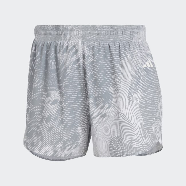 White Adidas Adizero Running Split Shorts