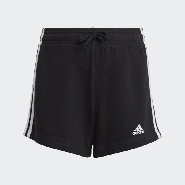 Adidas Black Essentials 3-Stripes Shorts