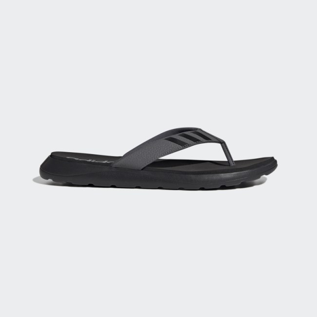 Adidas Black Comfort Flip-Flops