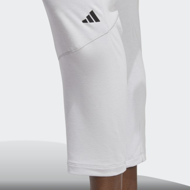 Light Grey Heather Designed for Training Yoga 7/8 Training Pants Adidas