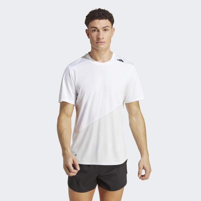 Adidas White Made to be Remade Running T-Shirt