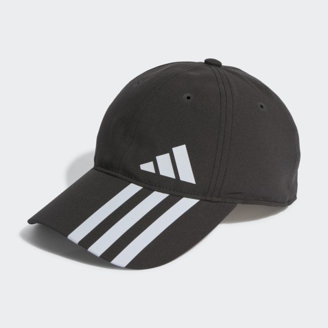 Adidas Black 3-Stripes AEROREADY Baseball Cap