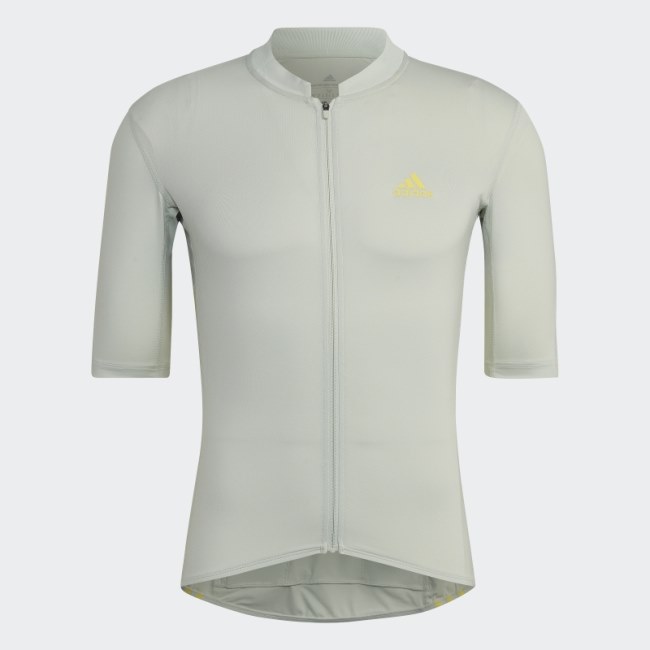 Adidas The Short Sleeve Cycling Jersey Yellow Fashion