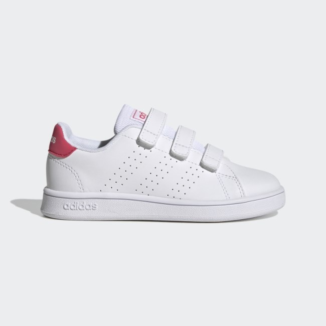 Adidas Advantage Court Lifestyle Hook-and-Loop Shoes Real Pink