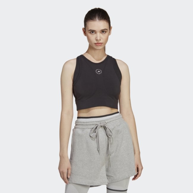 Black Adidas by Stella McCartney TrueStrength Yoga Crop Top Fashion