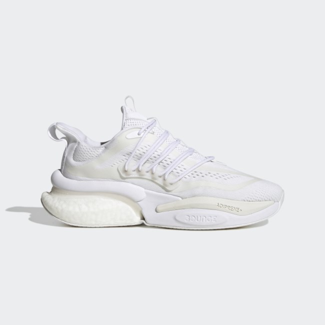 White Alphaboost V1 Sustainable BOOST Shoes Adidas