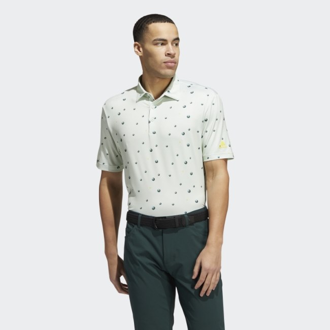 Adidas Green Ultimate365 Allover Print Polo Shirt