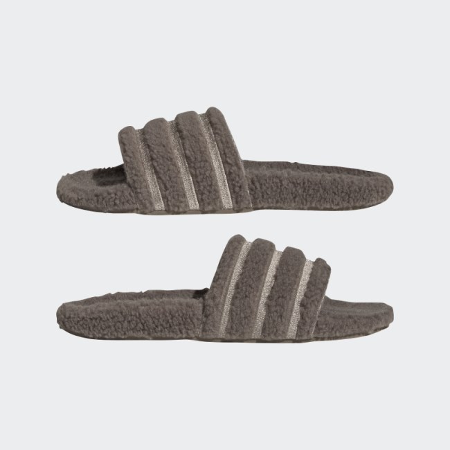 Simple Brown Adidas Adilette Slides