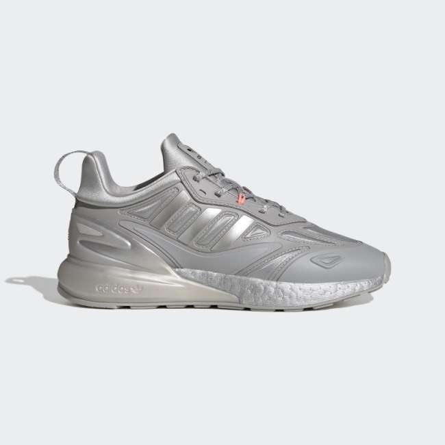 Grey ZX 2K BOOST 2.0 Shoes Adidas