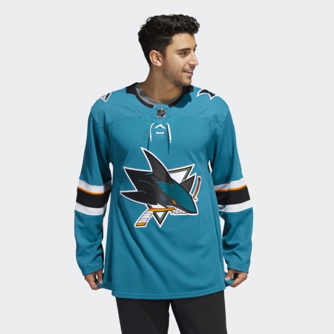 Adidas Sharks Home Authentic Jersey Turquoise Blue