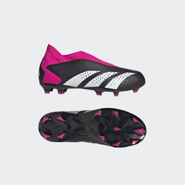 Fashion Pink Adidas Predator Accuracy.3 Laceless Firm Ground Boots