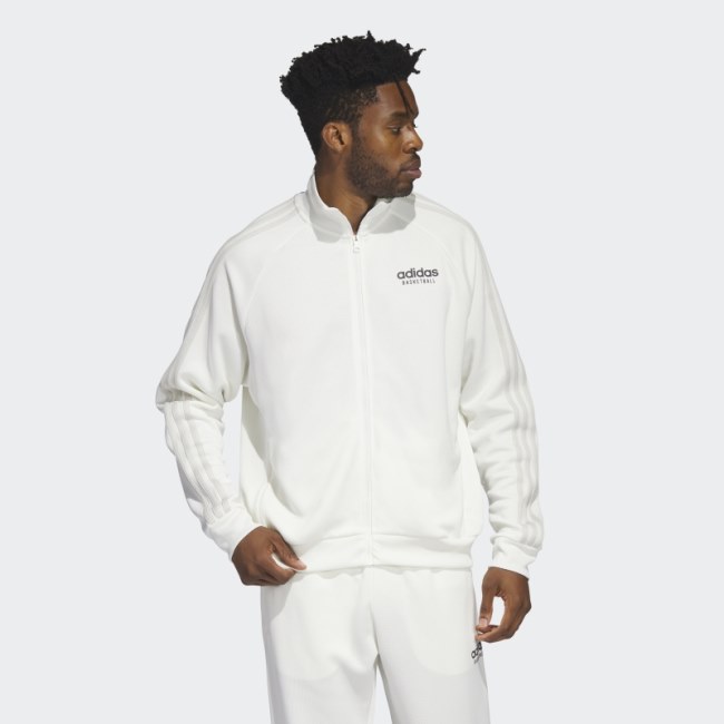 Adidas Basketball Select Jacket White