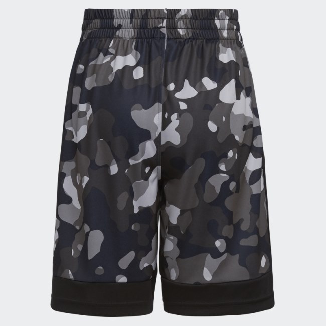 Adidas Core Camo Allover Print Shorts (Extended Size) Black