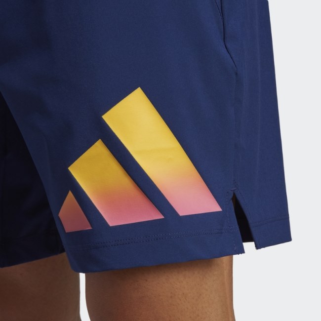 Adidas Dark Blue Train Icons 3-Stripes Training Shorts