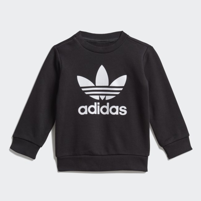 Black Crew Sweatshirt Set Adidas