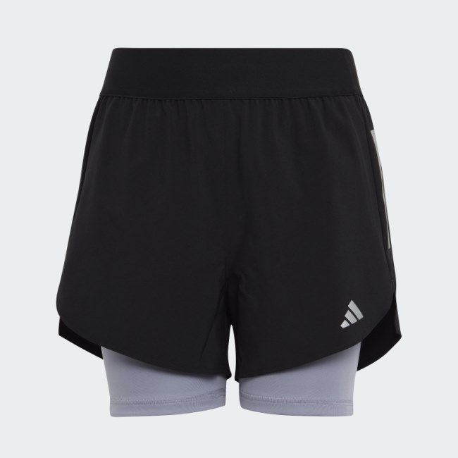 Two-In-One AEROREADY Woven Shorts Black Adidas