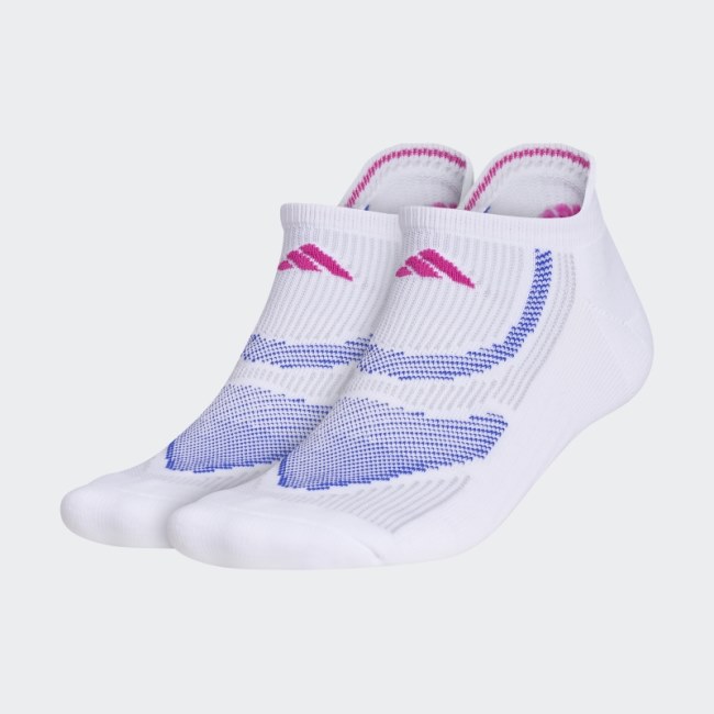White Adidas Superlite Performance No-Show Socks 2 Pairs