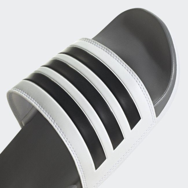 Grey Adidas Adilette Comfort Slides