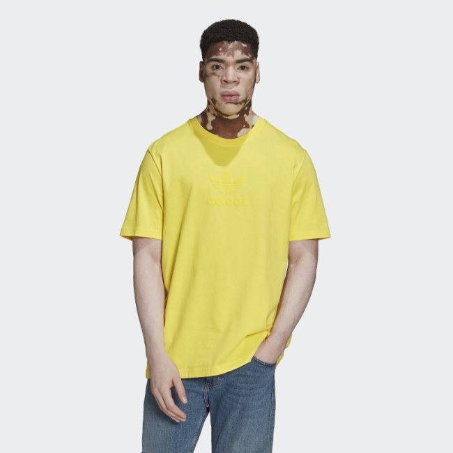 Adidas Yellow Trefoil Series Street T-Shirt