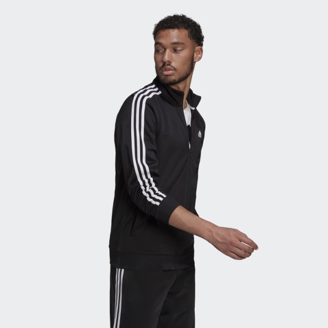 Essentials Warm-Up 3-Stripes Track Top Adidas Black