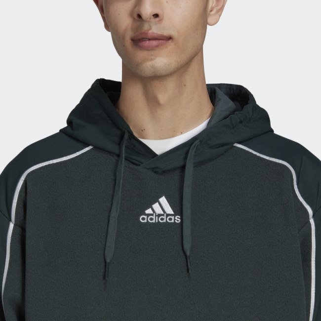 Green Adidas Essentials Reflect in the Dark Polar Fleece Hoodie