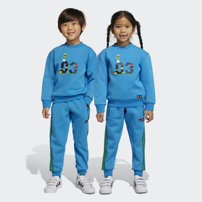 Adidas x Classic LEGO Crew Sweatshirt and Pant Set Blue Fashion