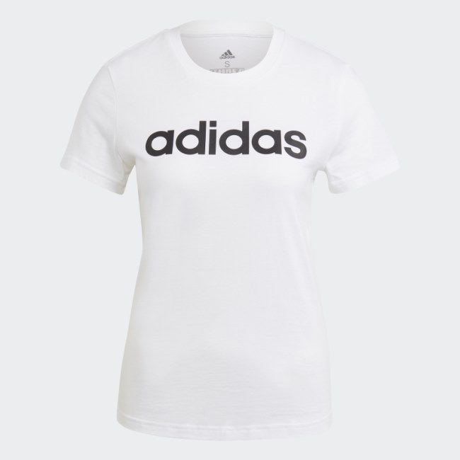 Essentials Slim Logo T-Shirt White Adidas