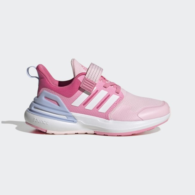 Pink RapidaSport Bounce Elastic Lace Top Strap Shoes Adidas