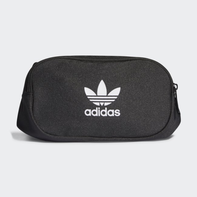 Adidas Black Adicolor Branded Webbing Waist Bag