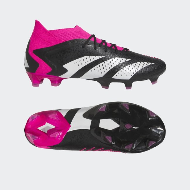 Pink Adidas Predator Accuracy.1 Firm Ground Soccer Cleats