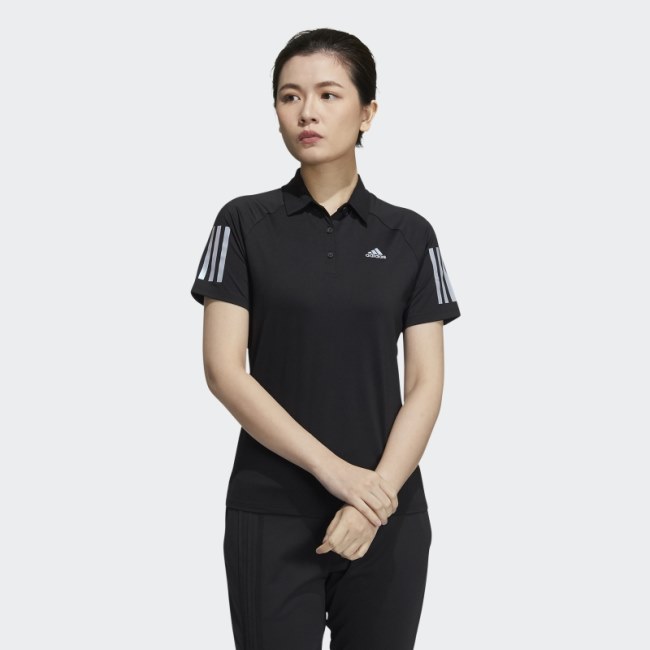 Adidas Black 3-Stripes Polo Shirt