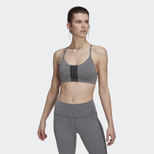 Dark Grey Heather Adidas Aeroimpact Training Light-Support Bra Fashion