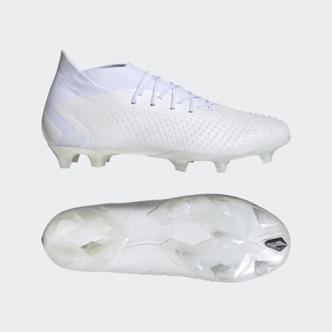 White Predator Accuracy.1 Firm Ground Soccer Cleats Adidas