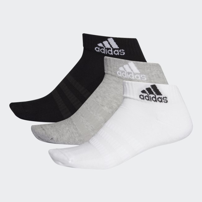 Adidas Medium Grey CUSHIONED ANKLE SOCKS - 3 PAIRS