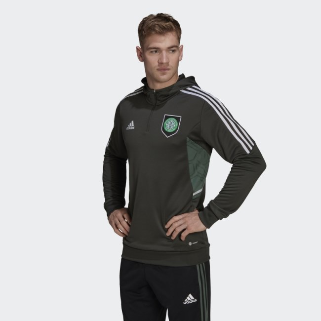 Celtic FC Condivo 22 Hooded Track Top Adidas Earth