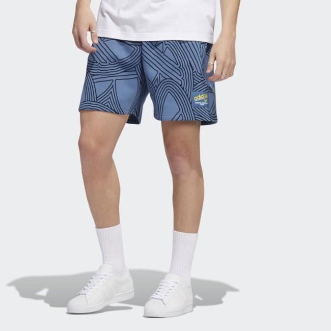 Original Athletic Club Allover Print Shorts Adidas Altered Blue