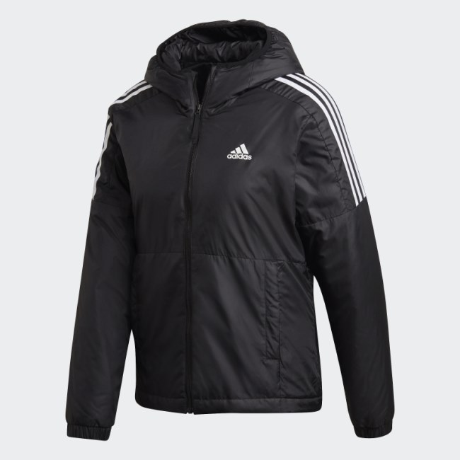 Adidas Black Essentials Insulated Hooded Jacket