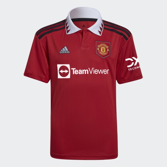 Stylish Adidas Manchester United 22/23 Home Jersey Real Red