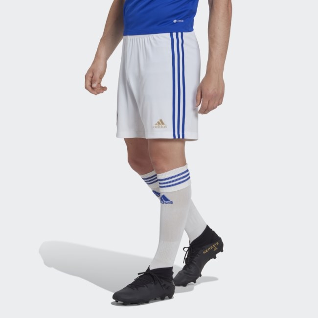 Adidas White Leicester City FC 22/23 Home Shorts Hot