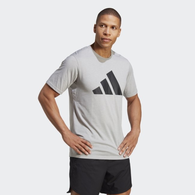 Medium Grey Train Essentials Feelready Logo Training T-Shirt Adidas
