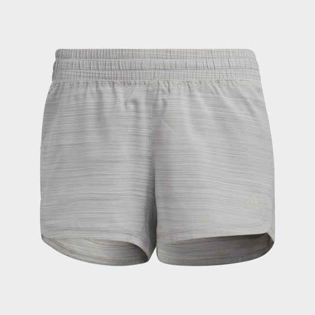 Fashion Mgh Solid Grey Pacer 3-Stripes Woven Heather Shorts Adidas