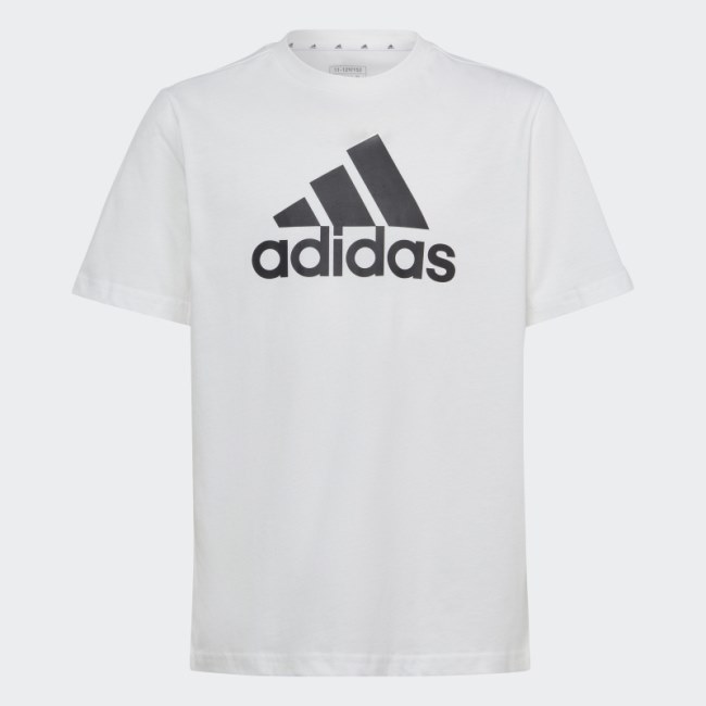 Adidas Essentials Big Logo Cotton Loose T-Shirt White