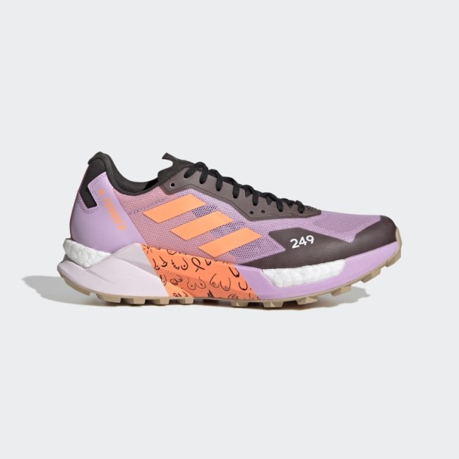 Adidas Lilac TERREX AGRAVIC ULTRA BCA TRAIL RUNNING SHOES