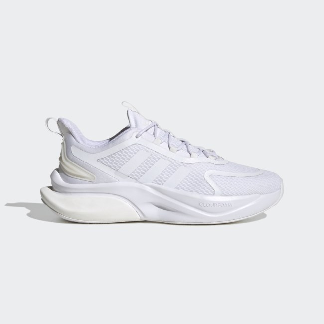 Adidas White Alphabounce+ Shoes