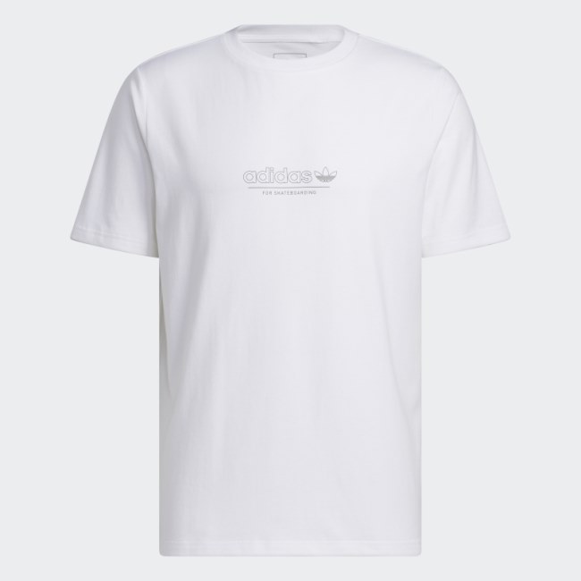 4.0 Strike Through Short Sleeve Tee White Adidas