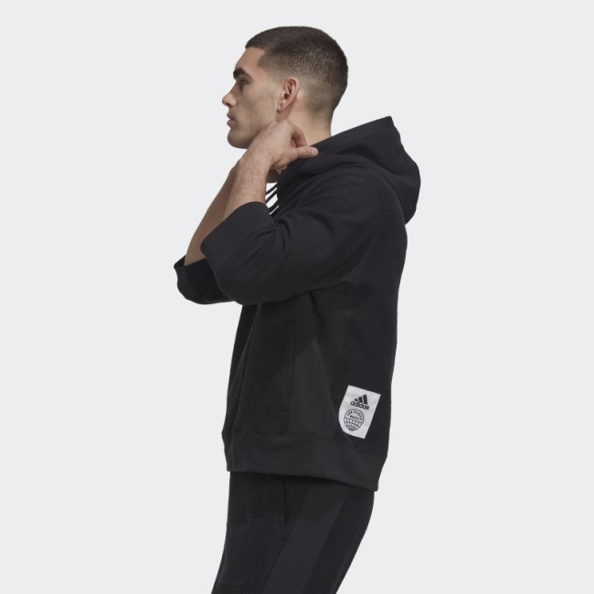 Reversed French Terry Hoodie (Gender Neutral) Adidas Black