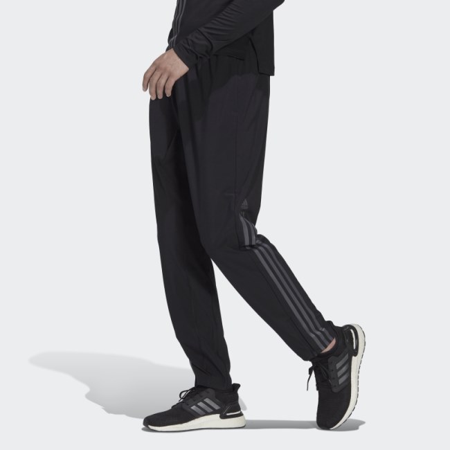 Black Adidas AlphaStrength Woven Zip Pants